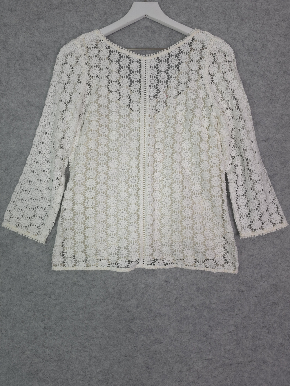 Boden Arabella White Lace Floral Openwork Blouse - Picture 3 of 9